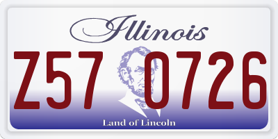 IL license plate Z570726