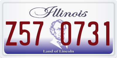 IL license plate Z570731