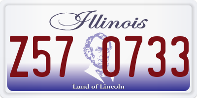 IL license plate Z570733