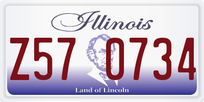 IL license plate Z570734