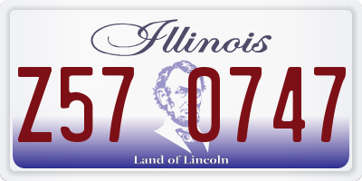 IL license plate Z570747