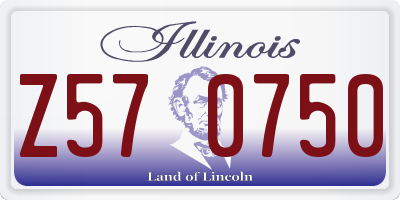 IL license plate Z570750
