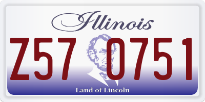 IL license plate Z570751