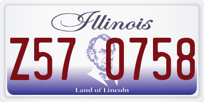 IL license plate Z570758