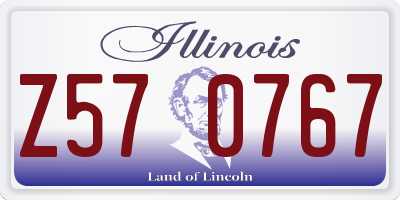 IL license plate Z570767