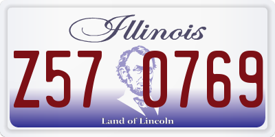 IL license plate Z570769