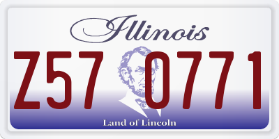IL license plate Z570771
