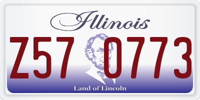 IL license plate Z570773