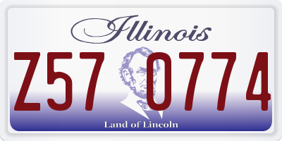 IL license plate Z570774