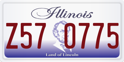 IL license plate Z570775