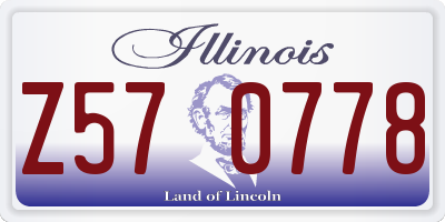 IL license plate Z570778