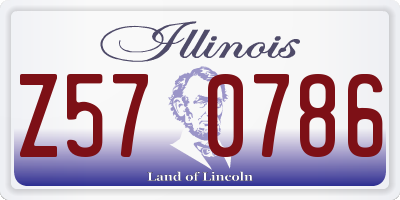 IL license plate Z570786
