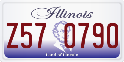 IL license plate Z570790