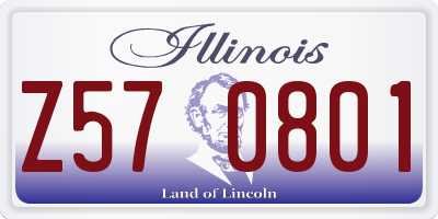 IL license plate Z570801