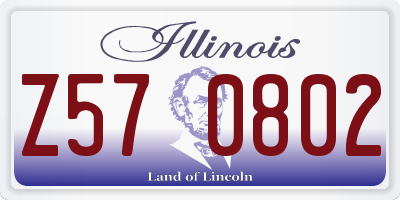 IL license plate Z570802