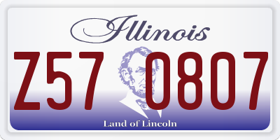 IL license plate Z570807