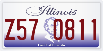 IL license plate Z570811