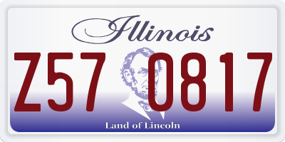 IL license plate Z570817