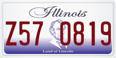 IL license plate Z570819