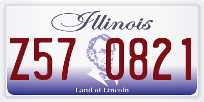 IL license plate Z570821