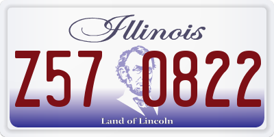IL license plate Z570822