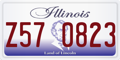 IL license plate Z570823