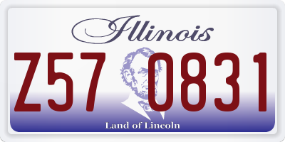 IL license plate Z570831