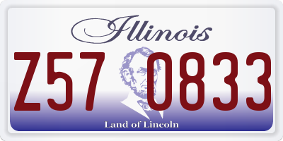 IL license plate Z570833