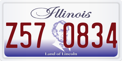 IL license plate Z570834