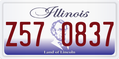 IL license plate Z570837