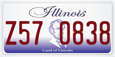 IL license plate Z570838