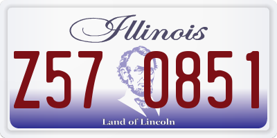 IL license plate Z570851