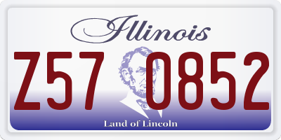 IL license plate Z570852