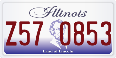 IL license plate Z570853