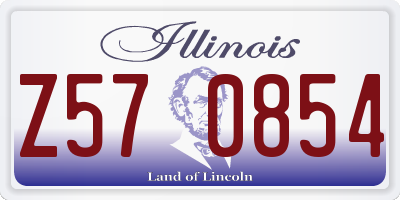 IL license plate Z570854