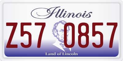 IL license plate Z570857