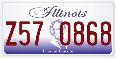 IL license plate Z570868