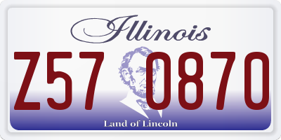 IL license plate Z570870