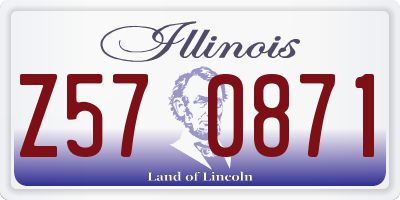 IL license plate Z570871