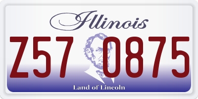 IL license plate Z570875