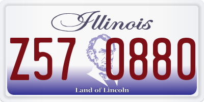 IL license plate Z570880