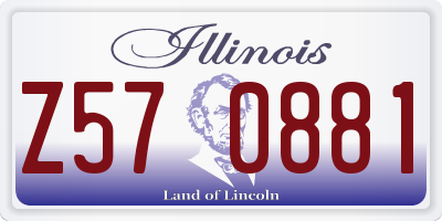 IL license plate Z570881
