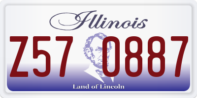 IL license plate Z570887