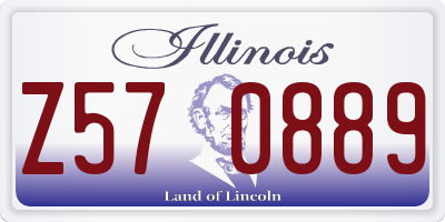 IL license plate Z570889