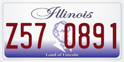 IL license plate Z570891