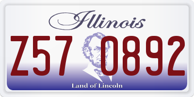 IL license plate Z570892
