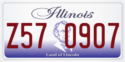 IL license plate Z570907