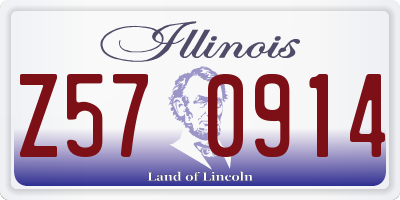 IL license plate Z570914