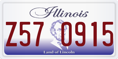 IL license plate Z570915