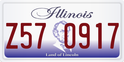 IL license plate Z570917